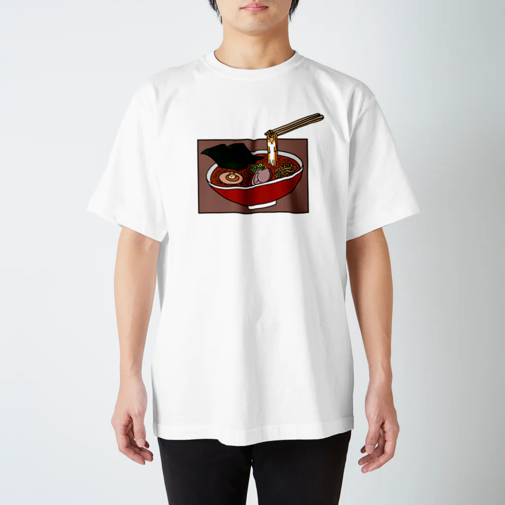 キノフシの店のラーメンにまざりいぬ スタンダードTシャツ