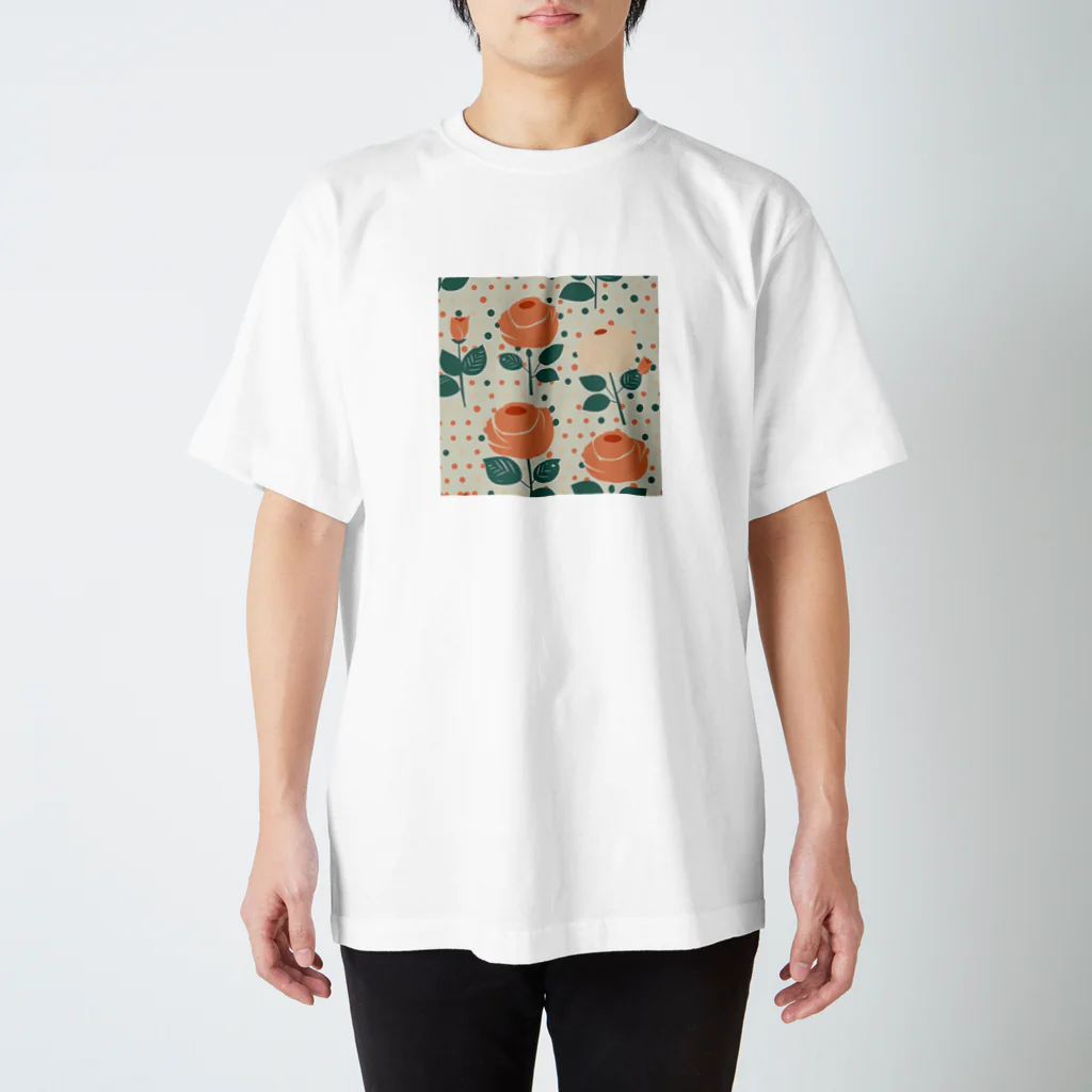 nordicのレトロローズ スタンダードTシャツ