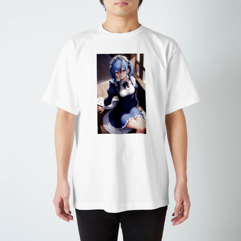 天乃鯱の青髪メイドちゃん Regular Fit T-Shirt