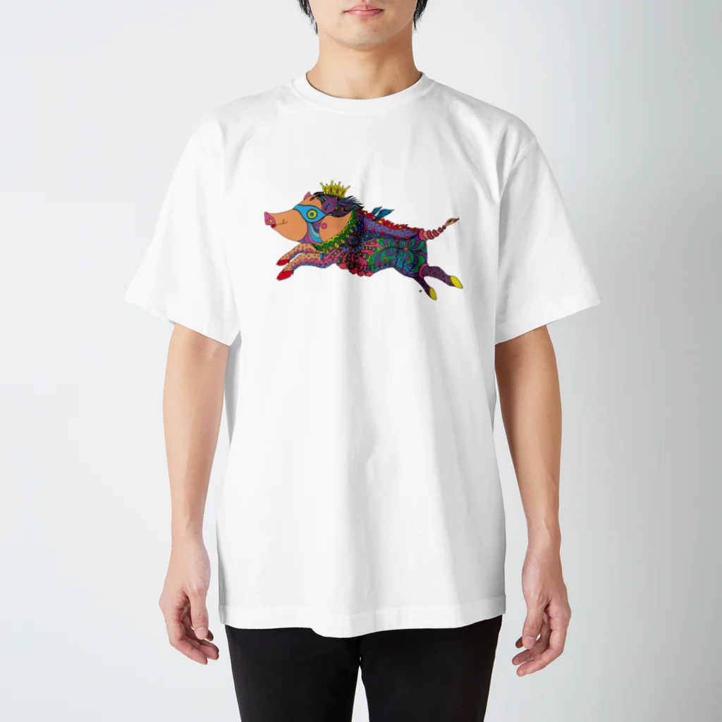 DokonecoのWhen Pigs Fly（豚が飛ぶ時） Regular Fit T-Shirt