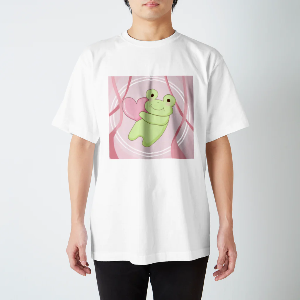 ばじぇけろ商店のラブリーガエル（ピンク♡） Regular Fit T-Shirt