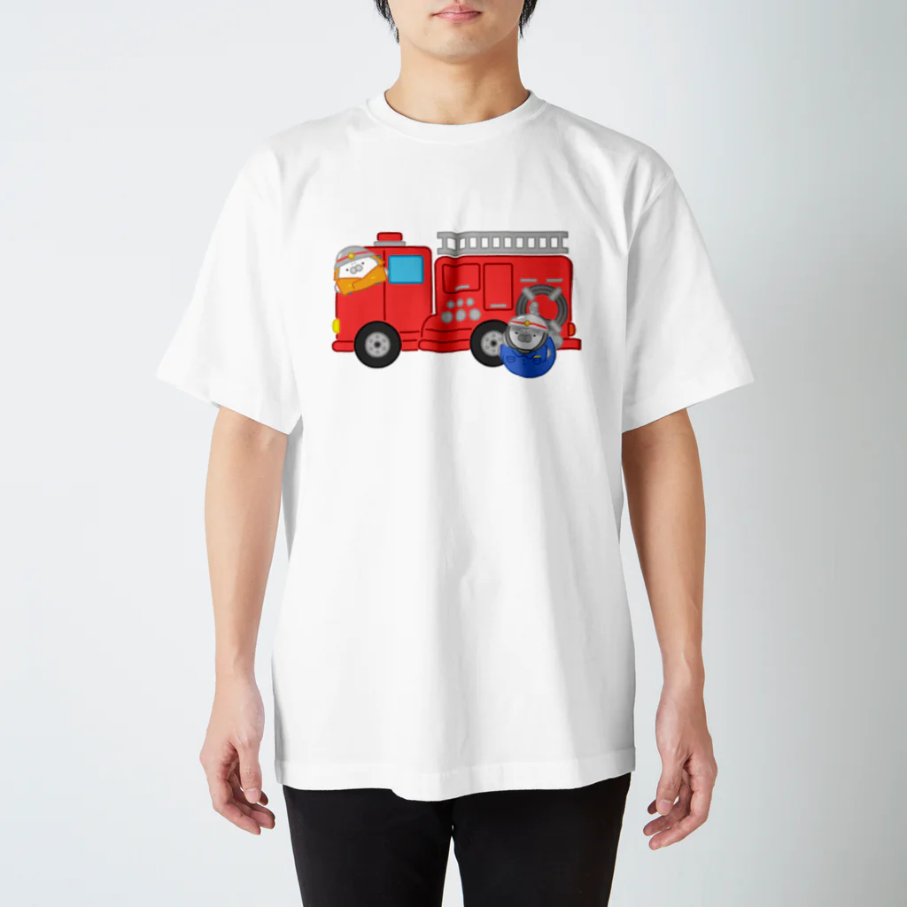 もちたぷ商店 -SUZURI店-の消防車 スタンダードTシャツ