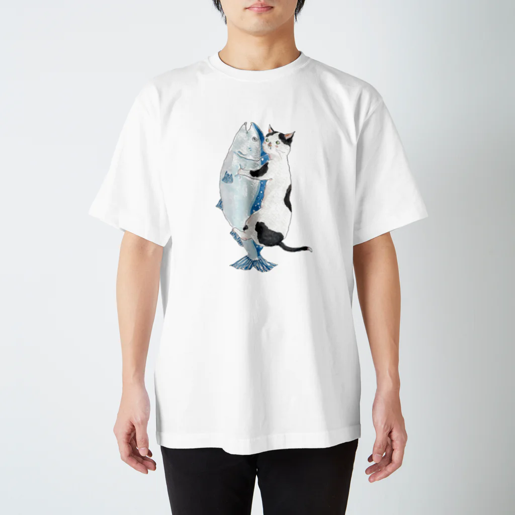 トコロコムギの秋鮭にゃんこ Regular Fit T-Shirt