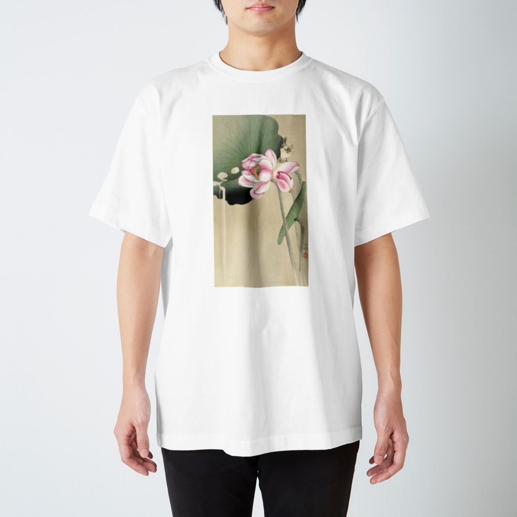 MUGEN ARTの小原古邨　蓮と雀　Ohara Koson / Songbird and Lotus Regular Fit T-Shirt