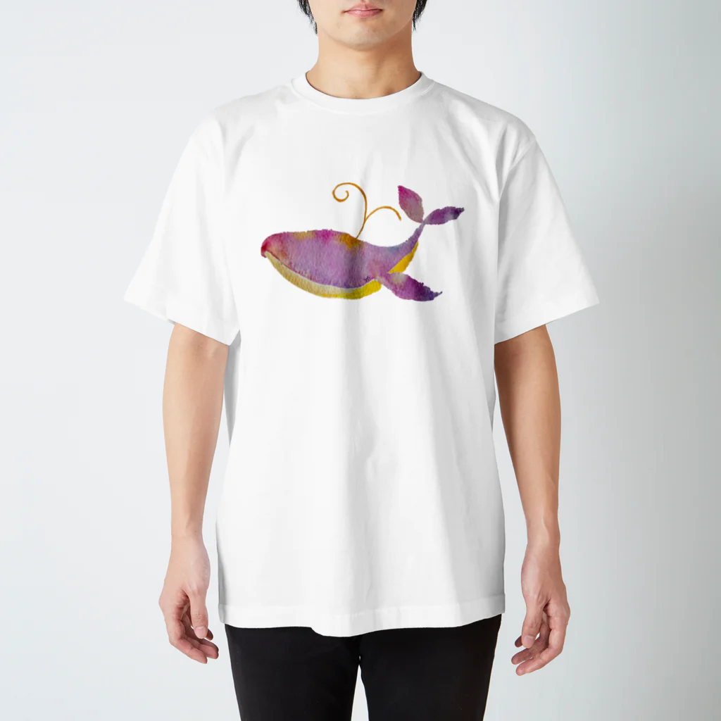 暖暖あたたかのピンクのクジラ Regular Fit T-Shirt