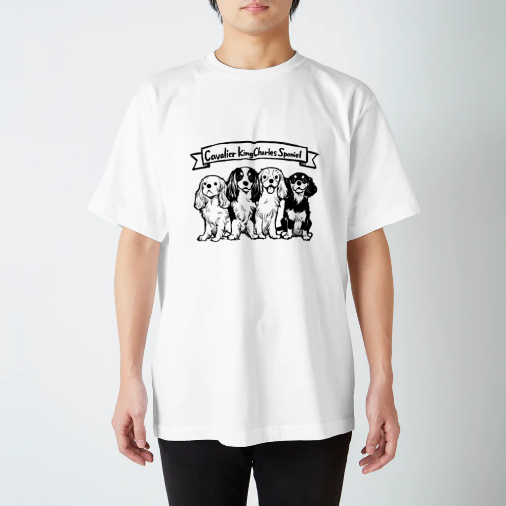 BLENHEIMのモノクロキャバリア Regular Fit T-Shirt