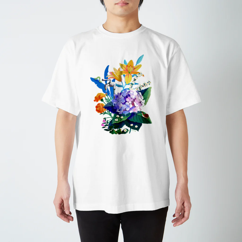 喫茶角砂糖の真昼の花畑 スタンダードTシャツ