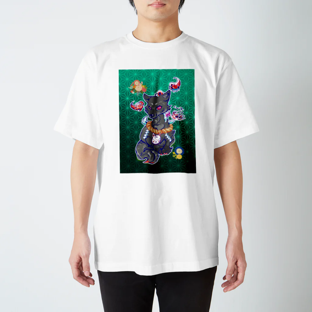 アルルの王子の狐（黒） スタンダードTシャツ