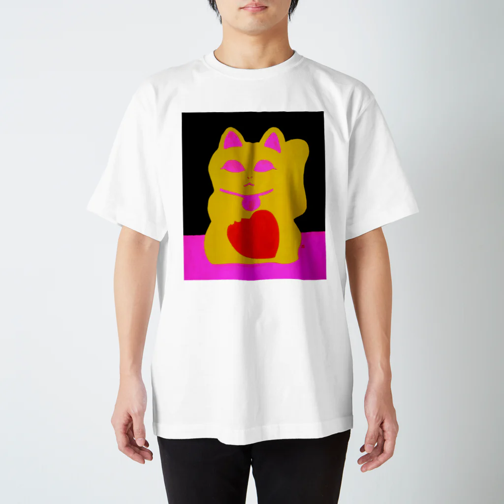 AceMori Galleryのlove neko /愛猫 Regular Fit T-Shirt