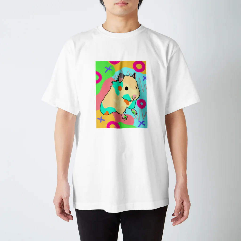 パッパララパンSHOPのハムスターのもなかちゃん スタンダードTシャツ