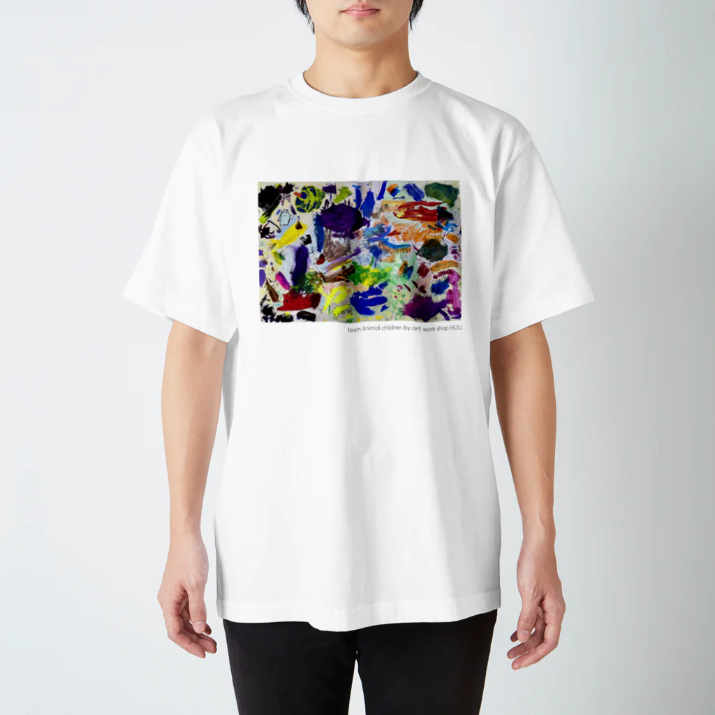 art workshop Huuのteam アニマルチルドレン Regular Fit T-Shirt