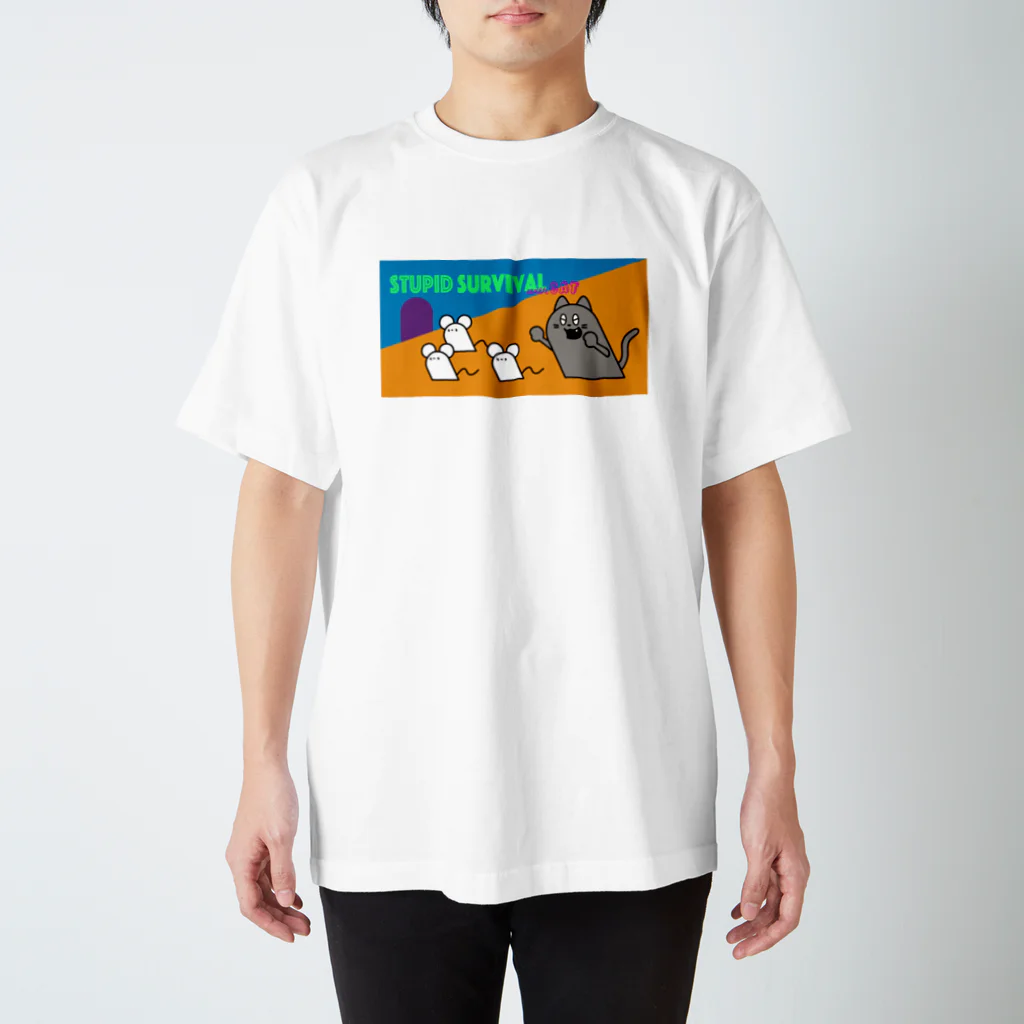 おててすこーぷのネコとまぬけなサバイバル スタンダードTシャツ