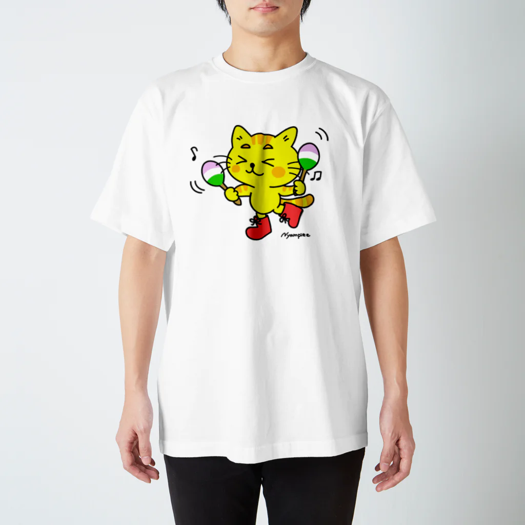 にゃんぴーの【にゃんぴー楽器隊】マラカス Regular Fit T-Shirt