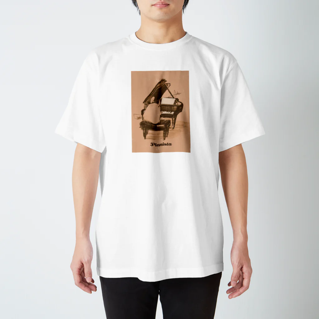 Líneas de aska “Askaの紙上絵”のPianista スタンダードTシャツ