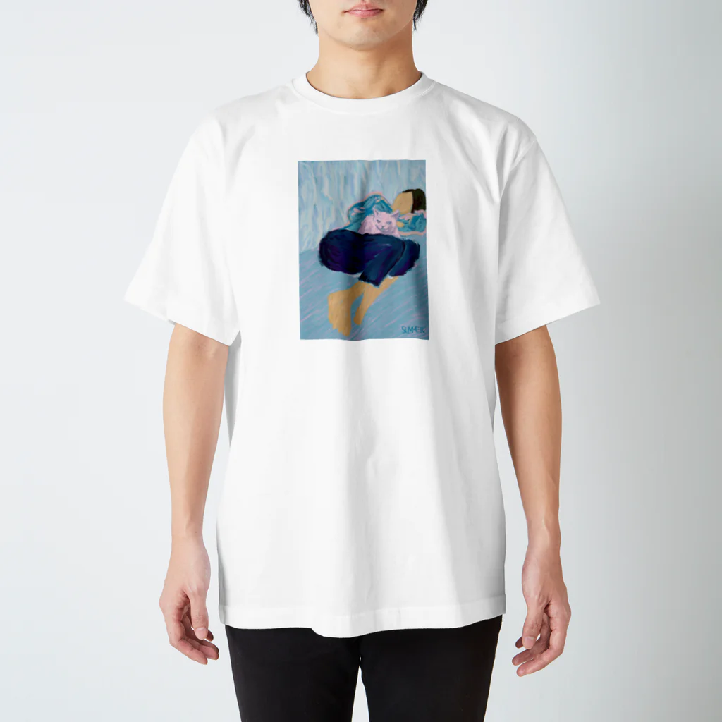 SUMMER_deepseaのTwo Summers taking a nap. 〜昼寝する二人のサマー〜 スタンダードTシャツ