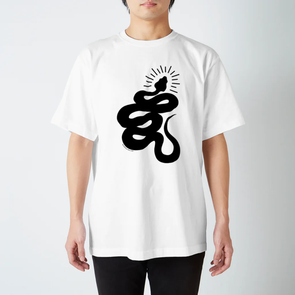 原ハブ屋【SUZURI店】のCheck Snake Head（T-GO） スタンダードTシャツ
