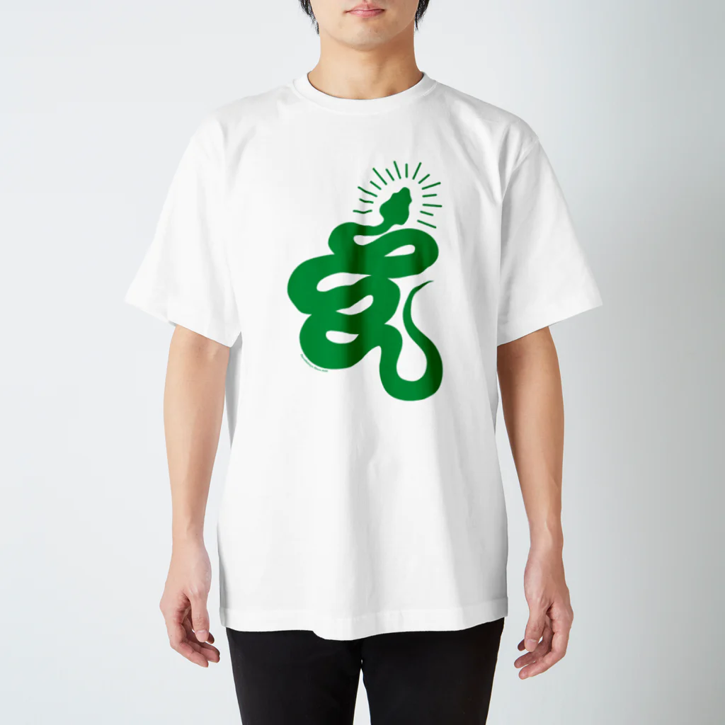 原ハブ屋【SUZURI店】のCheck Snake Head（T-GO） Regular Fit T-Shirt