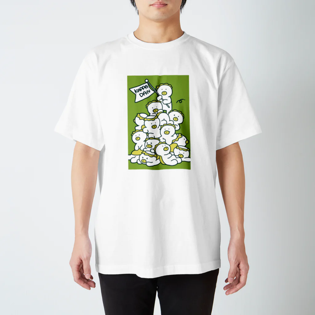 キノコマニアックのかっぱ団(カラー) Regular Fit T-Shirt