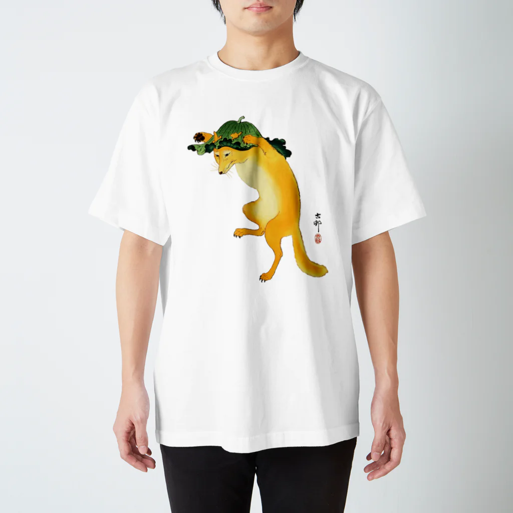 MUGEN ARTの小原古邨　踊る狐　日本の名画アートTシャツ Regular Fit T-Shirt