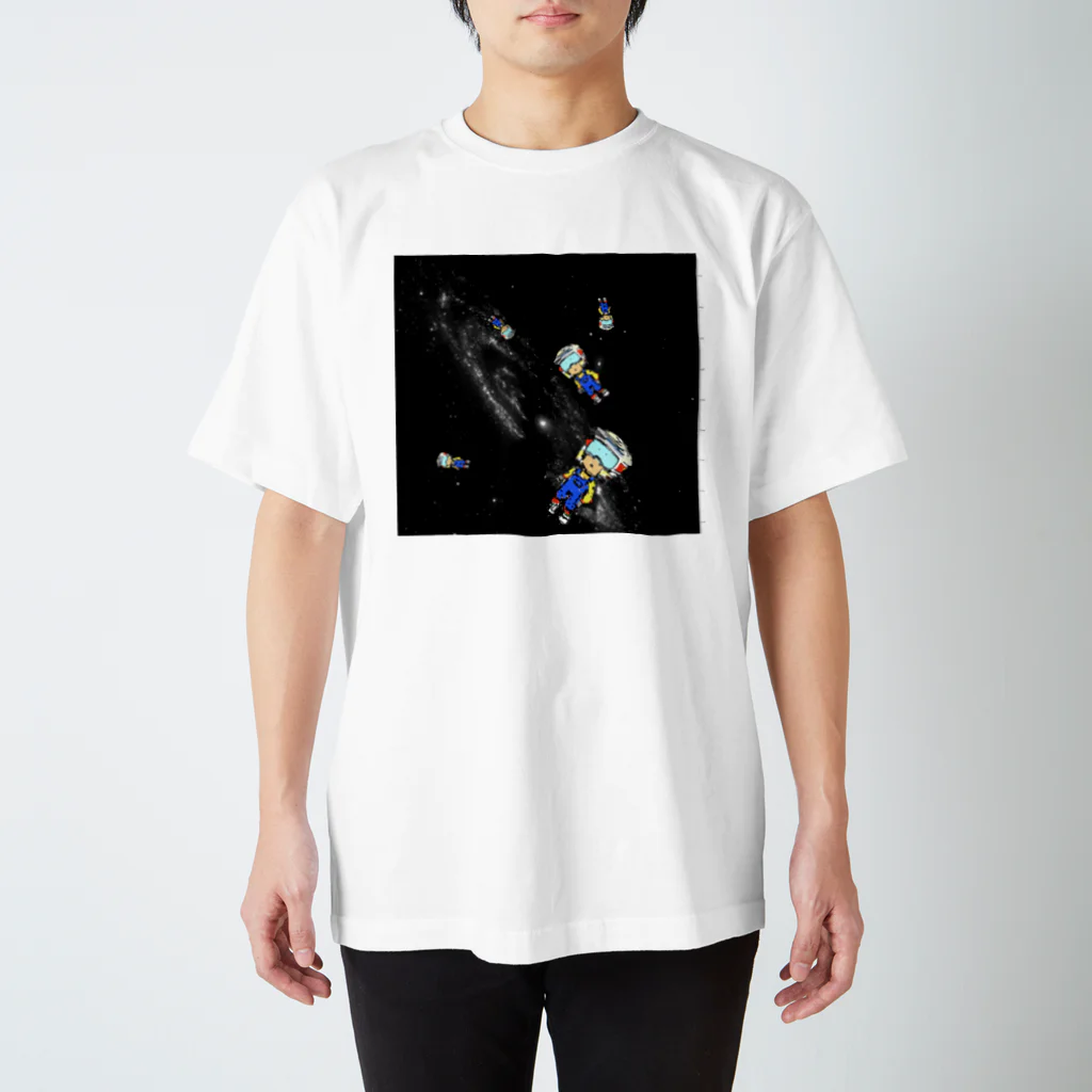 サーキットのオカミちゃんねるのいつかサーキットに立つ太郎　宇宙へ スタンダードTシャツ