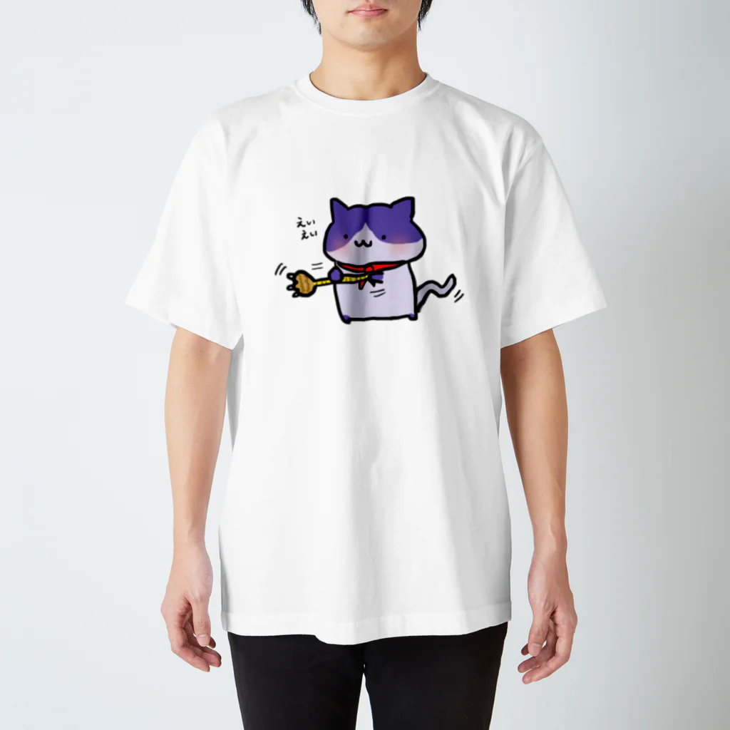 きなこ。のもちねこのハチワレさん Regular Fit T-Shirt