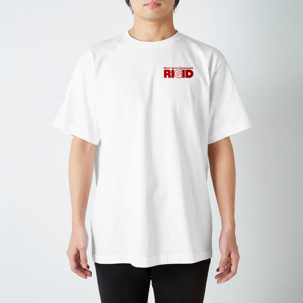 リジット・モータースポーツのRIGID透過ロゴ赤 スタンダードTシャツ