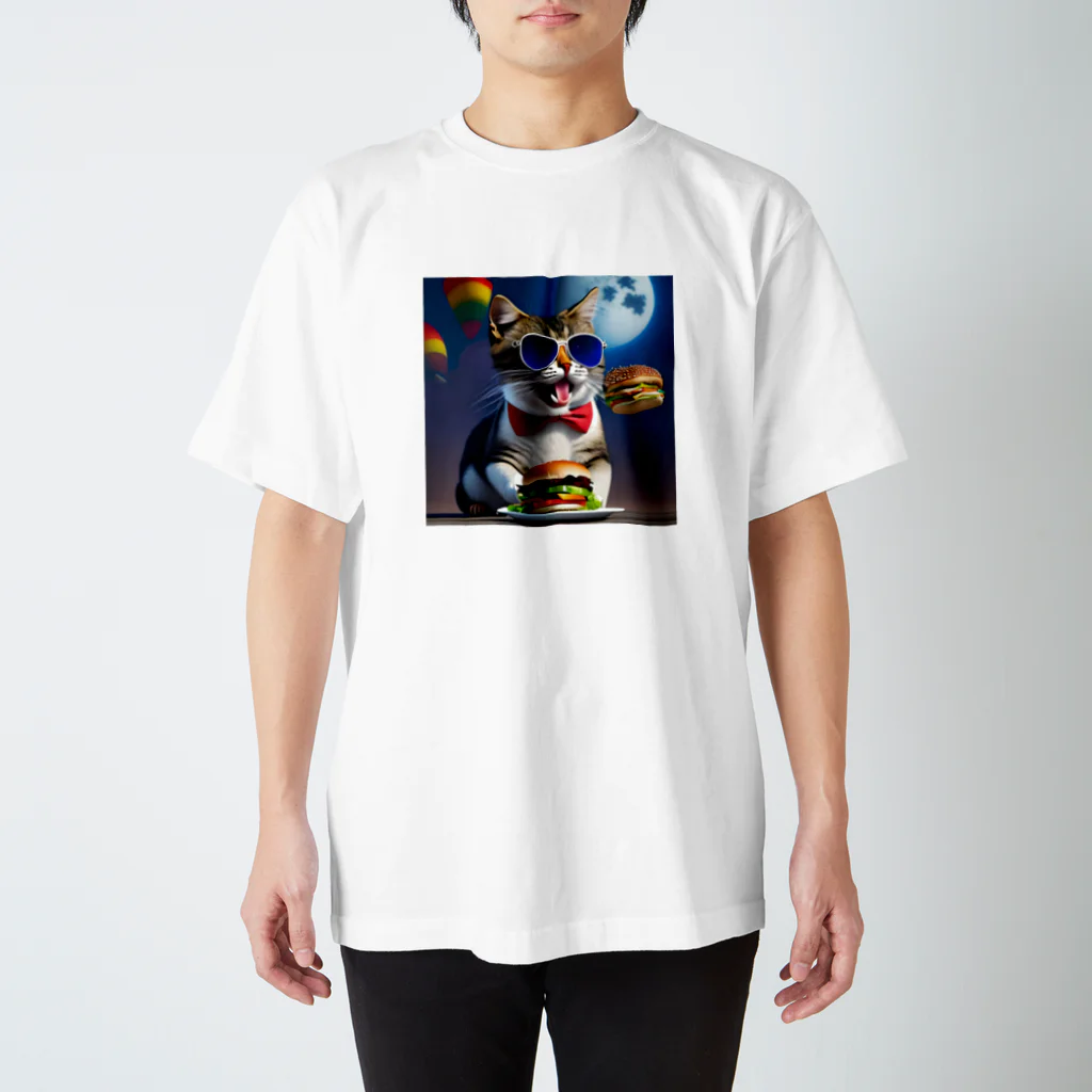 じょんすたいるのBurger Cat 2 Regular Fit T-Shirt