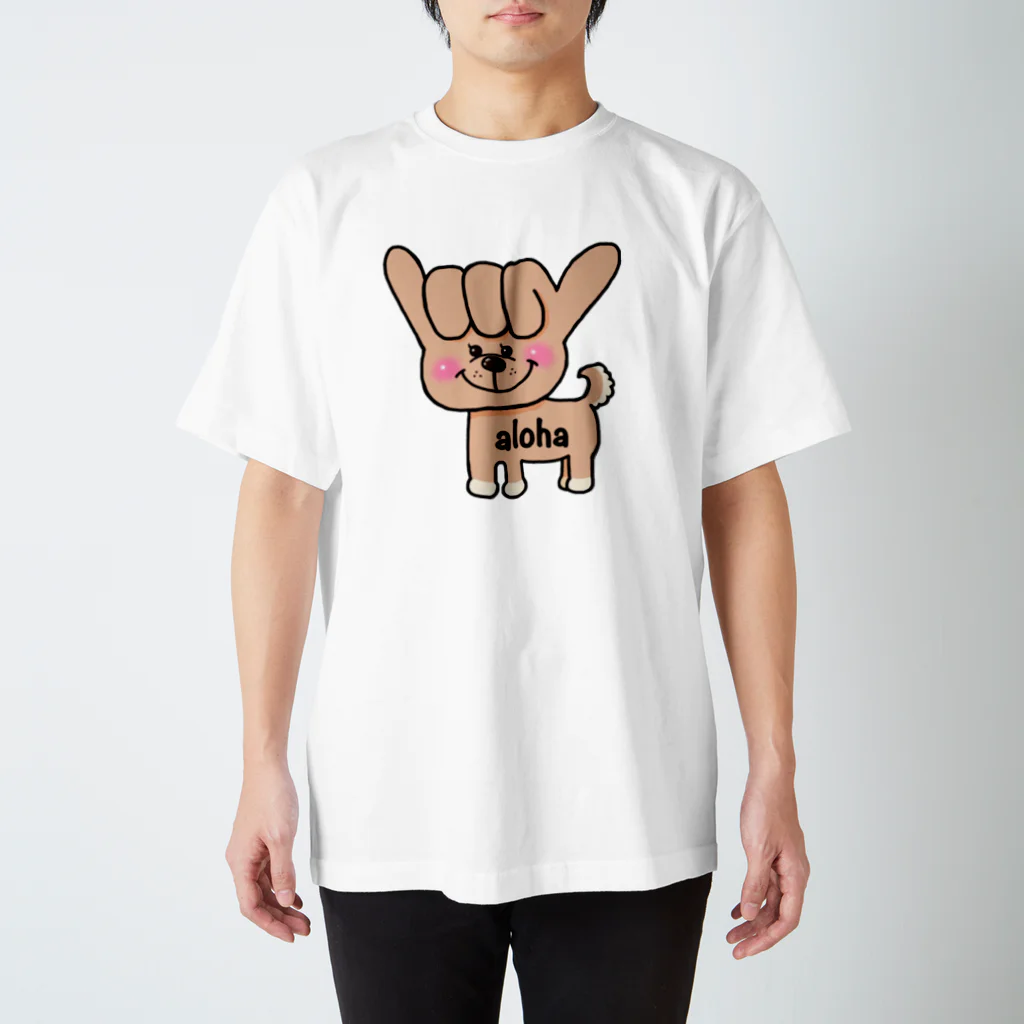 2525aloha_xoxo_hawaiiのaloha❣️shaka 🤙🏼 dog 🐶 Regular Fit T-Shirt