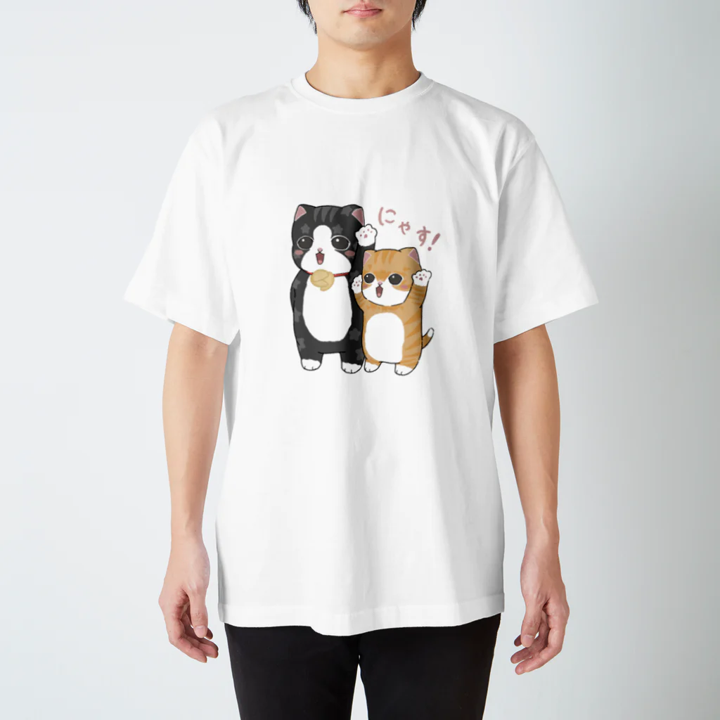 かいぬしのアイテムショップの2匹のにゃん スタンダードTシャツ