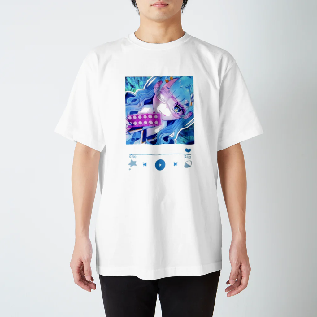 あいとくんのヘルスインジュリー‪‪❤︎‬再生画面風‪‪❤︎裏表印刷 スタンダードTシャツ