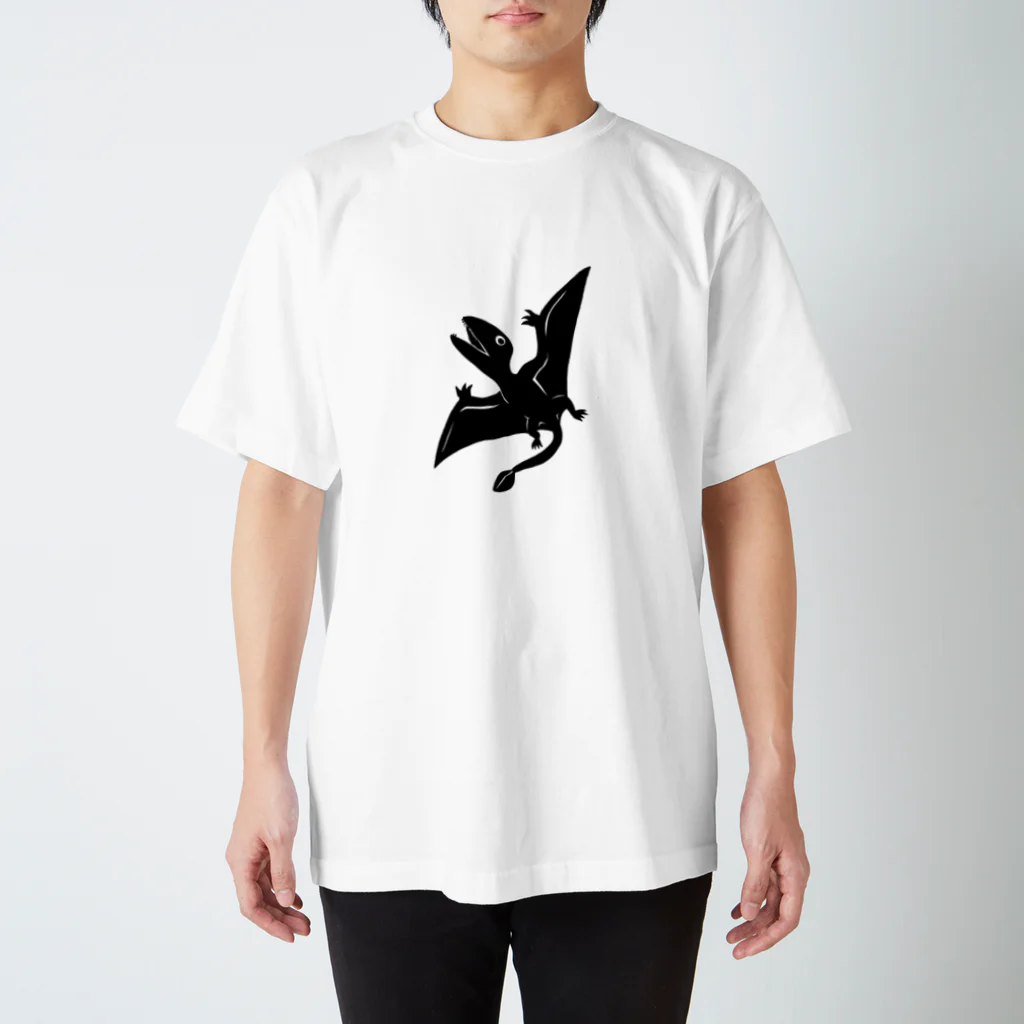 Kelfoy.のディモルフォドン(黒) Regular Fit T-Shirt