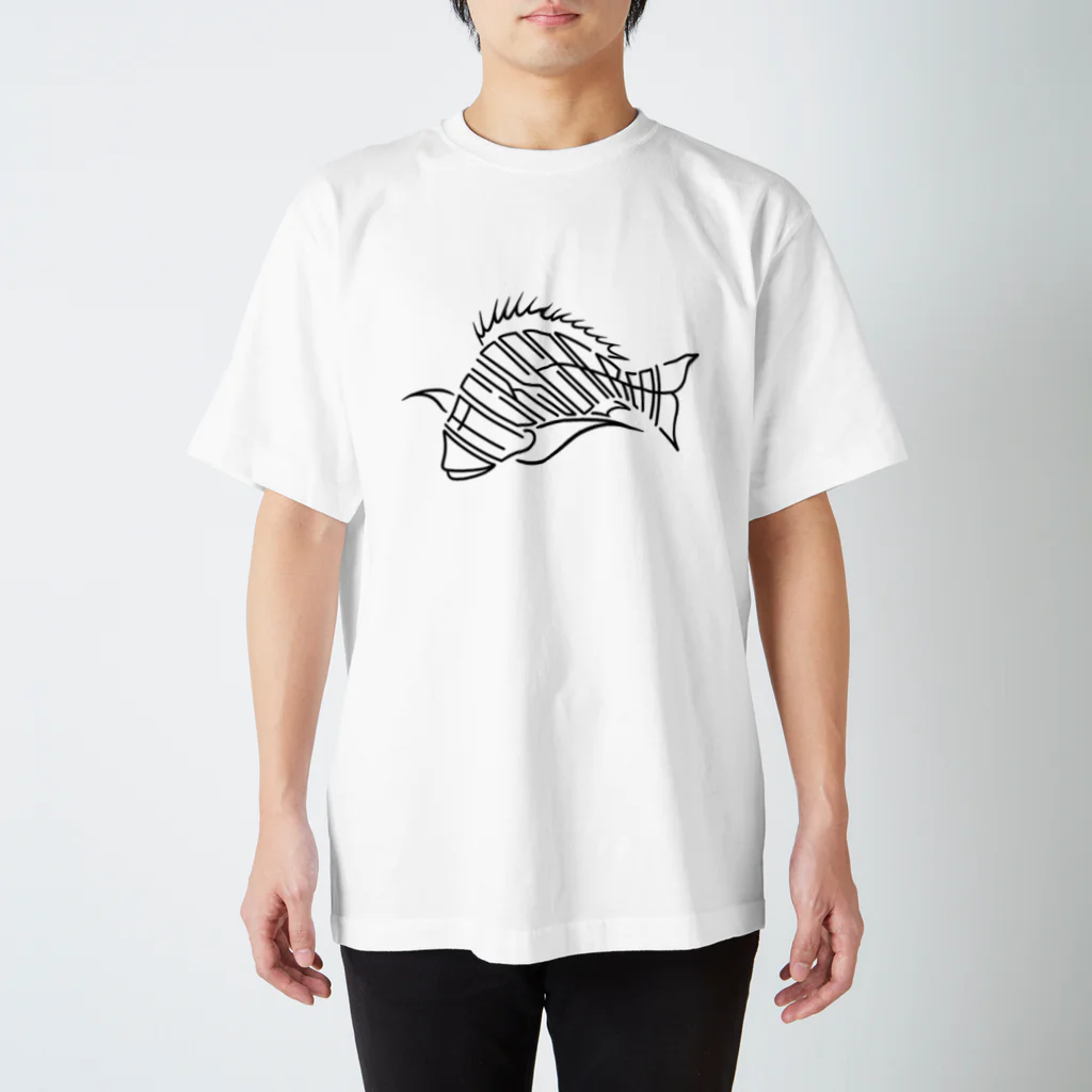 BLACK SEA FREAK by tsurichannel の彫禮コラボ　BLACK SEA FREAK Regular Fit T-Shirt