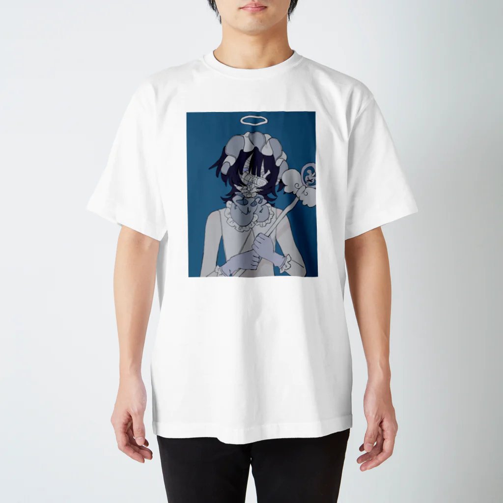 一昨計算の魔法少女ｳﾐ　証明写真風Tシャツ 티셔츠