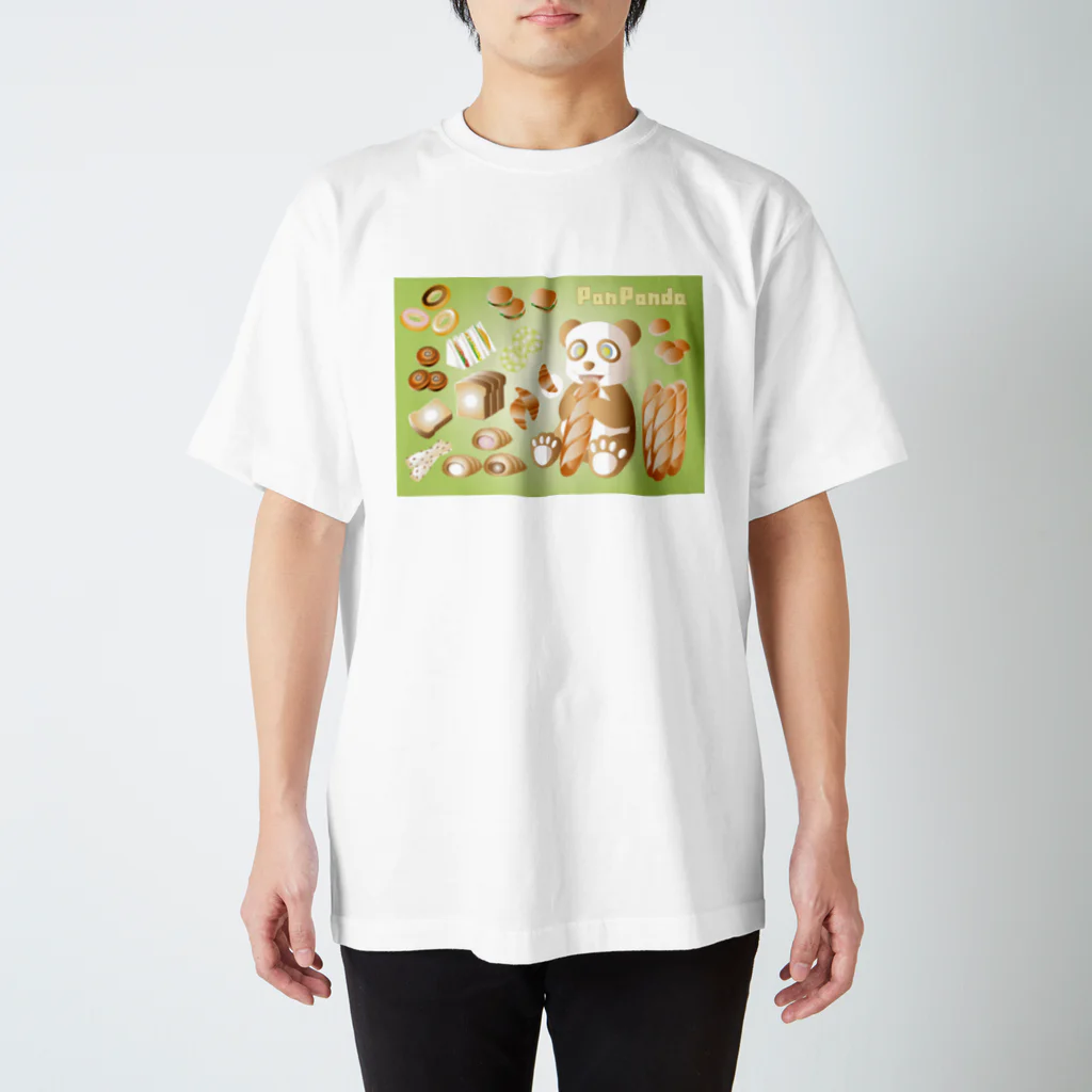 mo-ca(公satori)のぱんぱんだ(PanPanda) スタンダードTシャツ