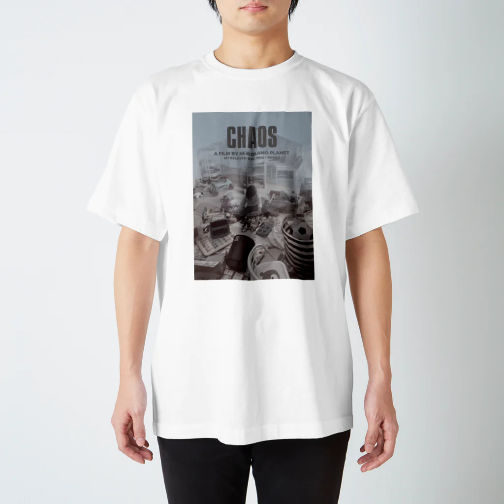 ネコカモプラネットのchaos（白） スタンダードTシャツ