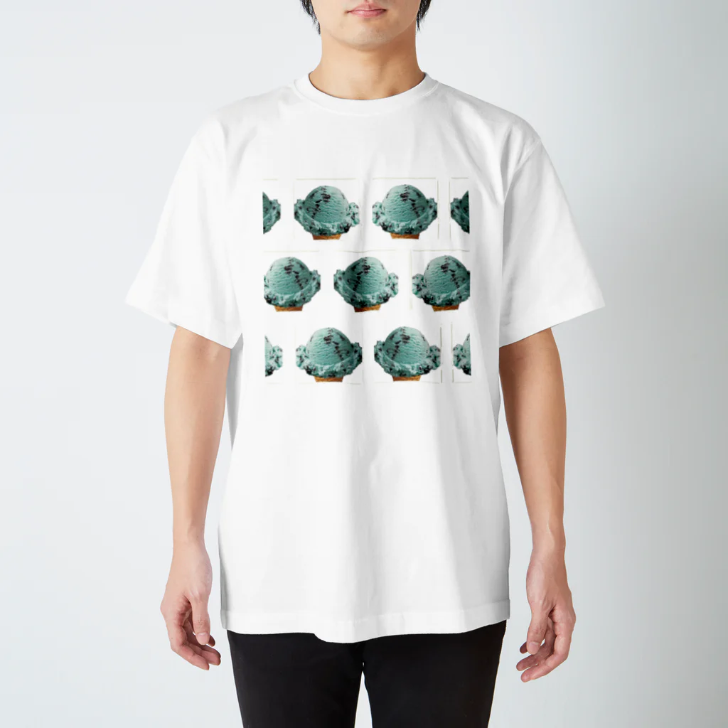 madeathのチョコミントアイスコーン柄 グッズ Regular Fit T-Shirt