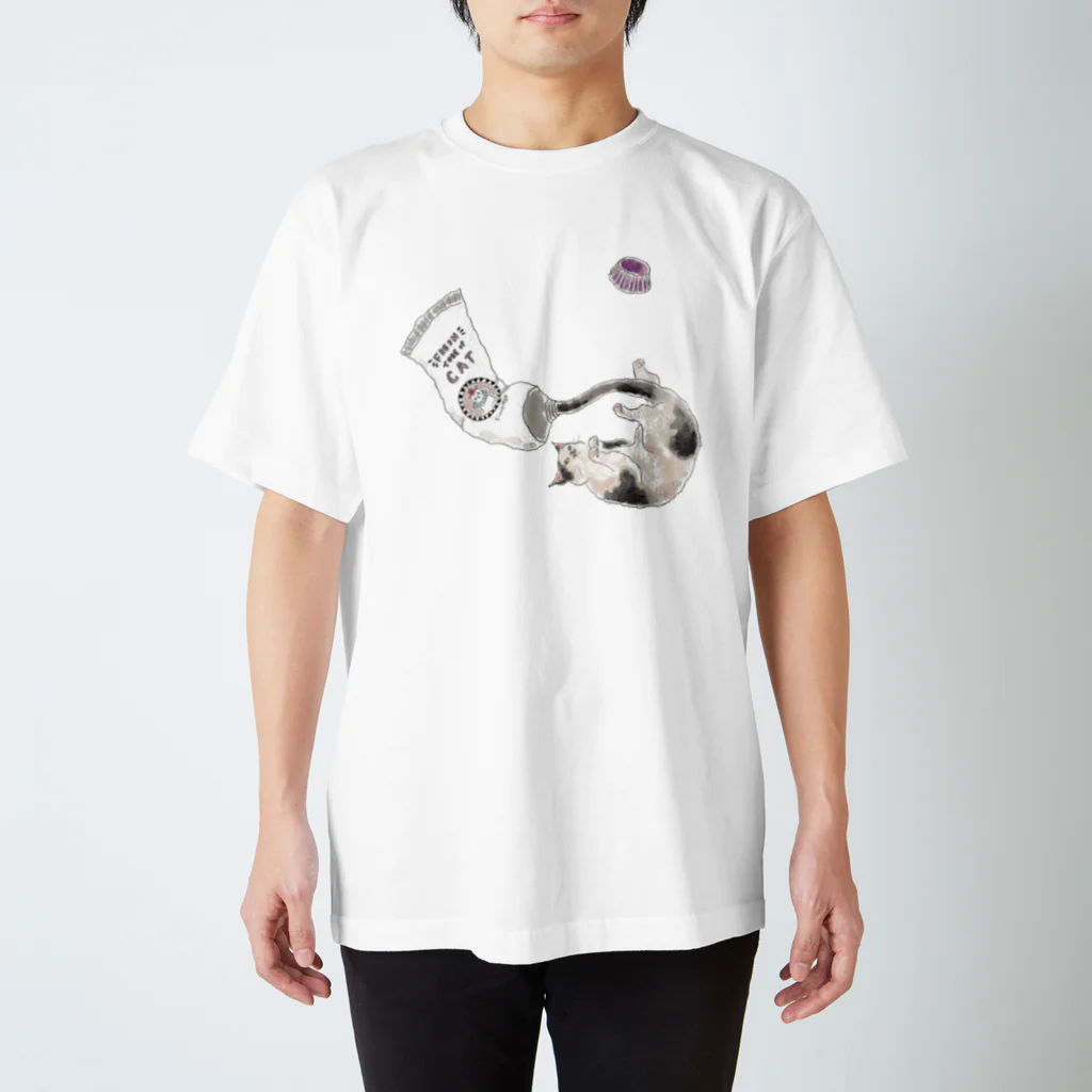 トコロコムギのにょろにょろ猫チューブ 티셔츠
