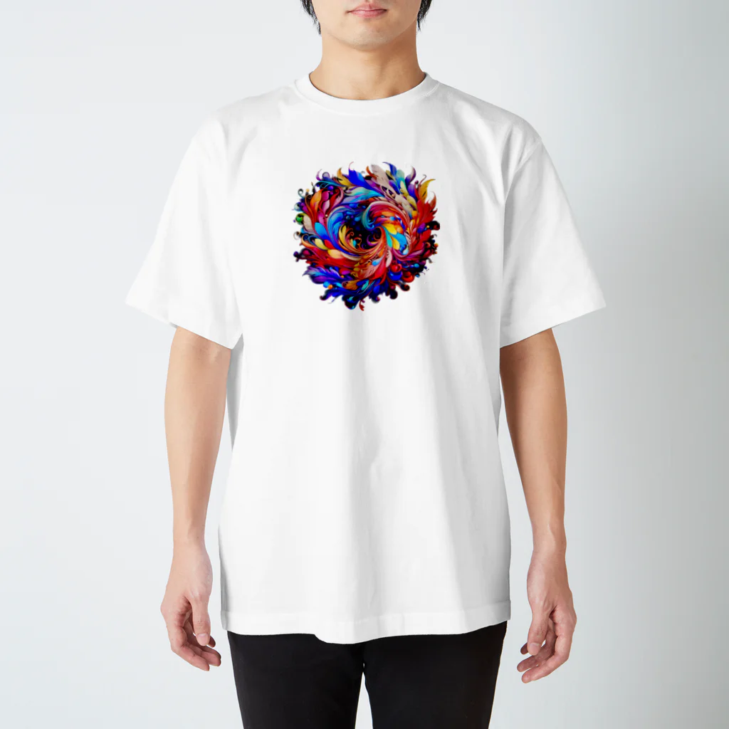 AliceDesignLab.のRainbow Circle Regular Fit T-Shirt