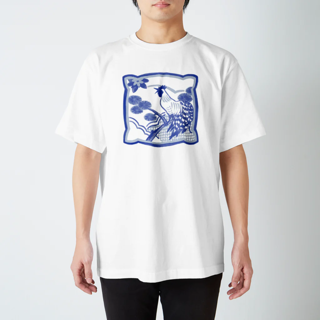 はしゃいでろクアッカワラビーの陶器柄風鶏ちゃん Regular Fit T-Shirt