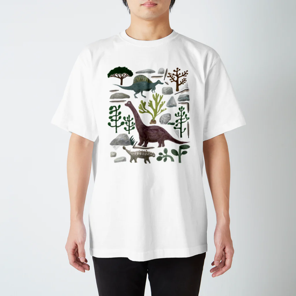 monuke_mayocoの草木きょうりゅうロック スタンダードTシャツ
