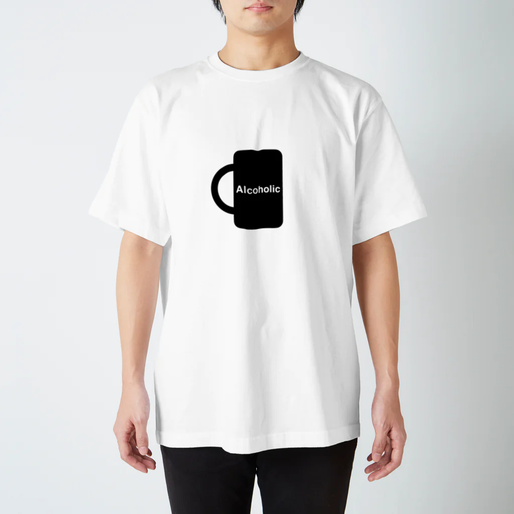 Alcoholicのロゴ Regular Fit T-Shirt