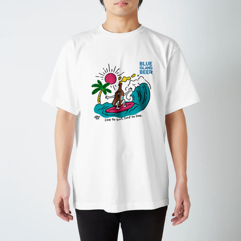 BLUE ISLAND BEER グッズストアのBLUE ISLAND SURFER Regular Fit T-Shirt