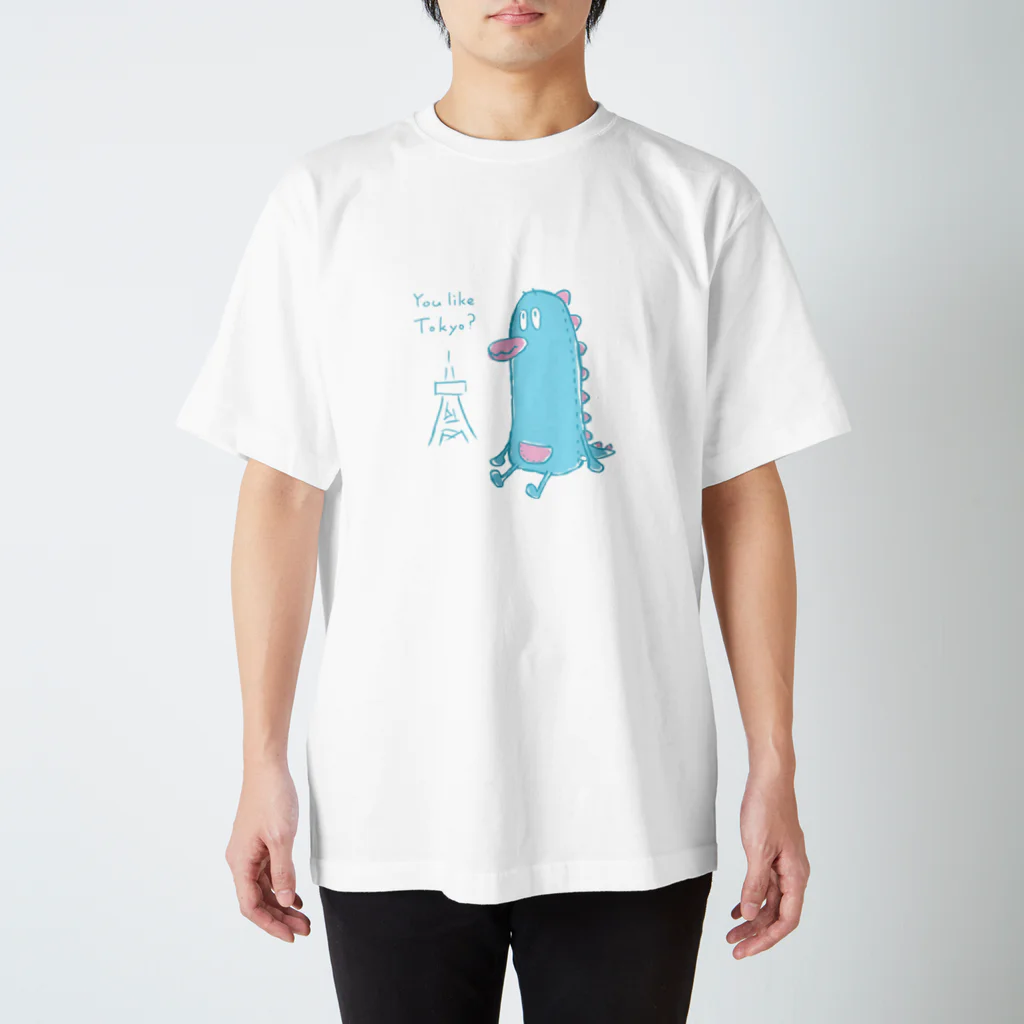 キクチの怪獣てくてく スタンダードTシャツ