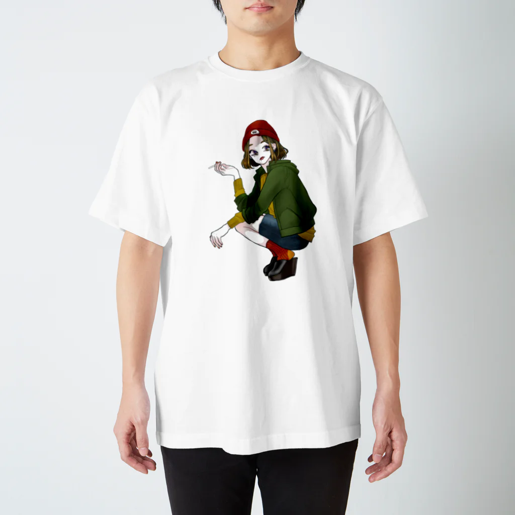 ぷくぷくマーケットの喫煙者の女の子 Regular Fit T-Shirt