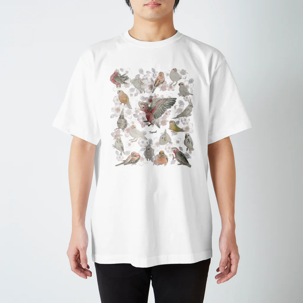 MIKIHO＠トリピカルのピンクバードズ Regular Fit T-Shirt