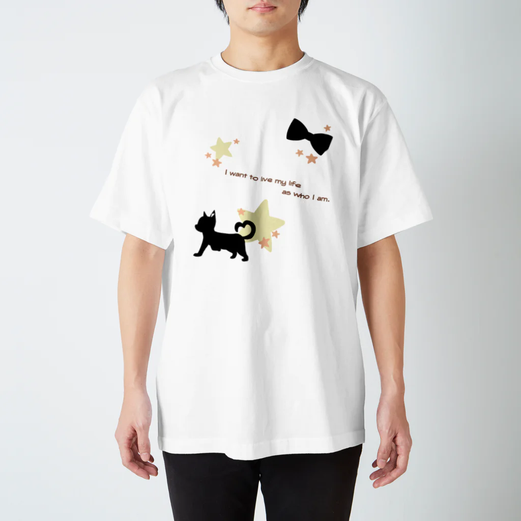 rayloidropのハートにゃんこ スタンダードTシャツ