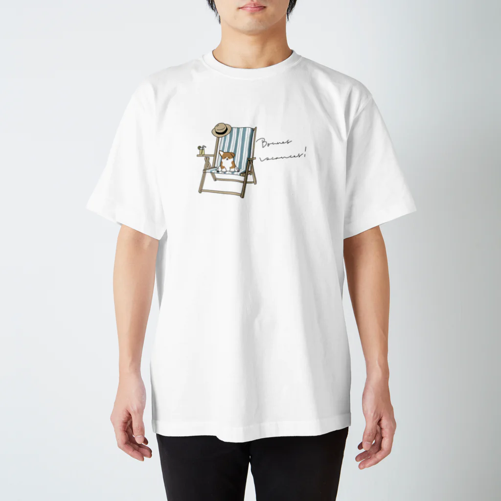 kiki25の良いバカンスを！(withコーギー) スタンダードTシャツ