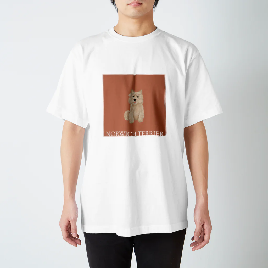 sayapochaccoのMy favirite terriers drom A to Z　~N~ NORWICH TERRIER スタンダードTシャツ