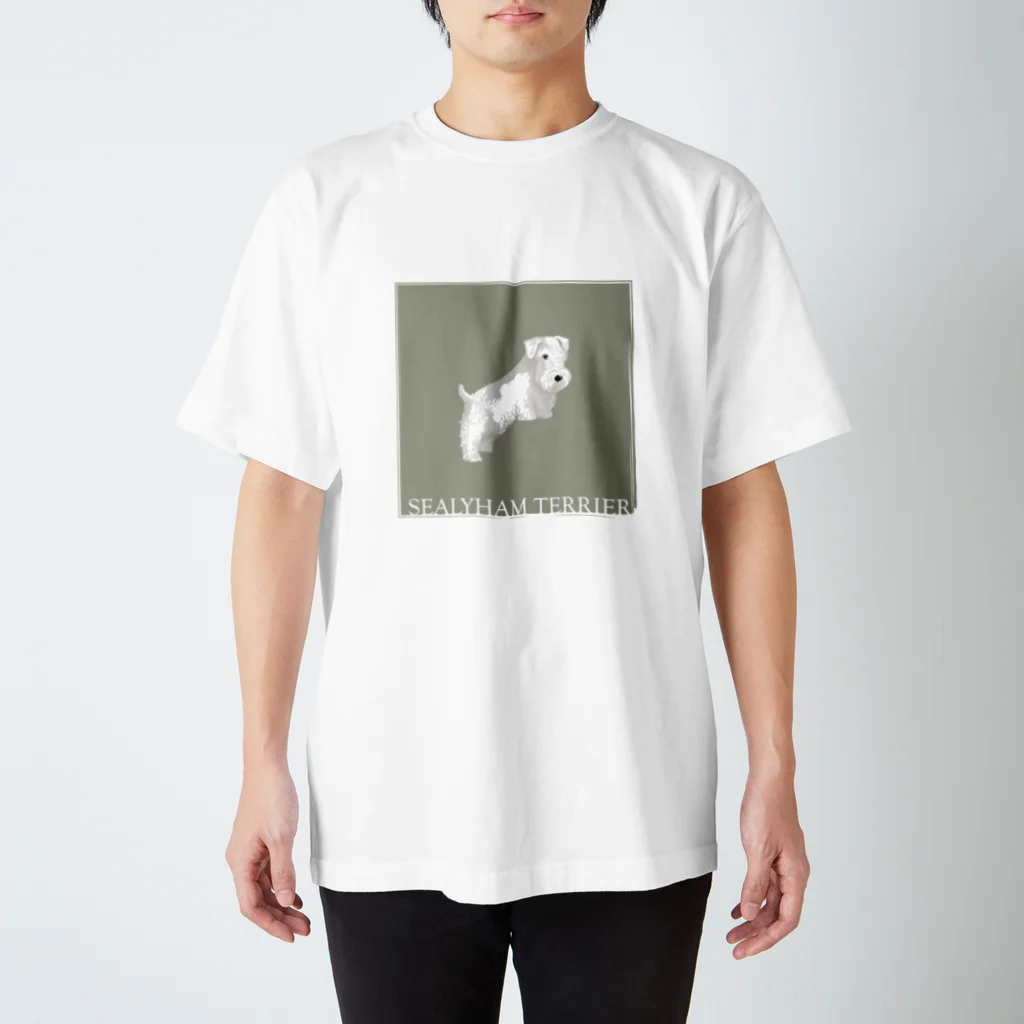 sayapochaccoのMy favirite terriers drom A to Z　~S~ SEALYHAM TERRIER Regular Fit T-Shirt