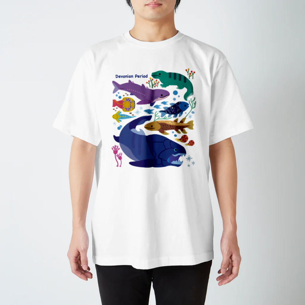 みなとまち層のデボン紀の生き物たち Regular Fit T-Shirt